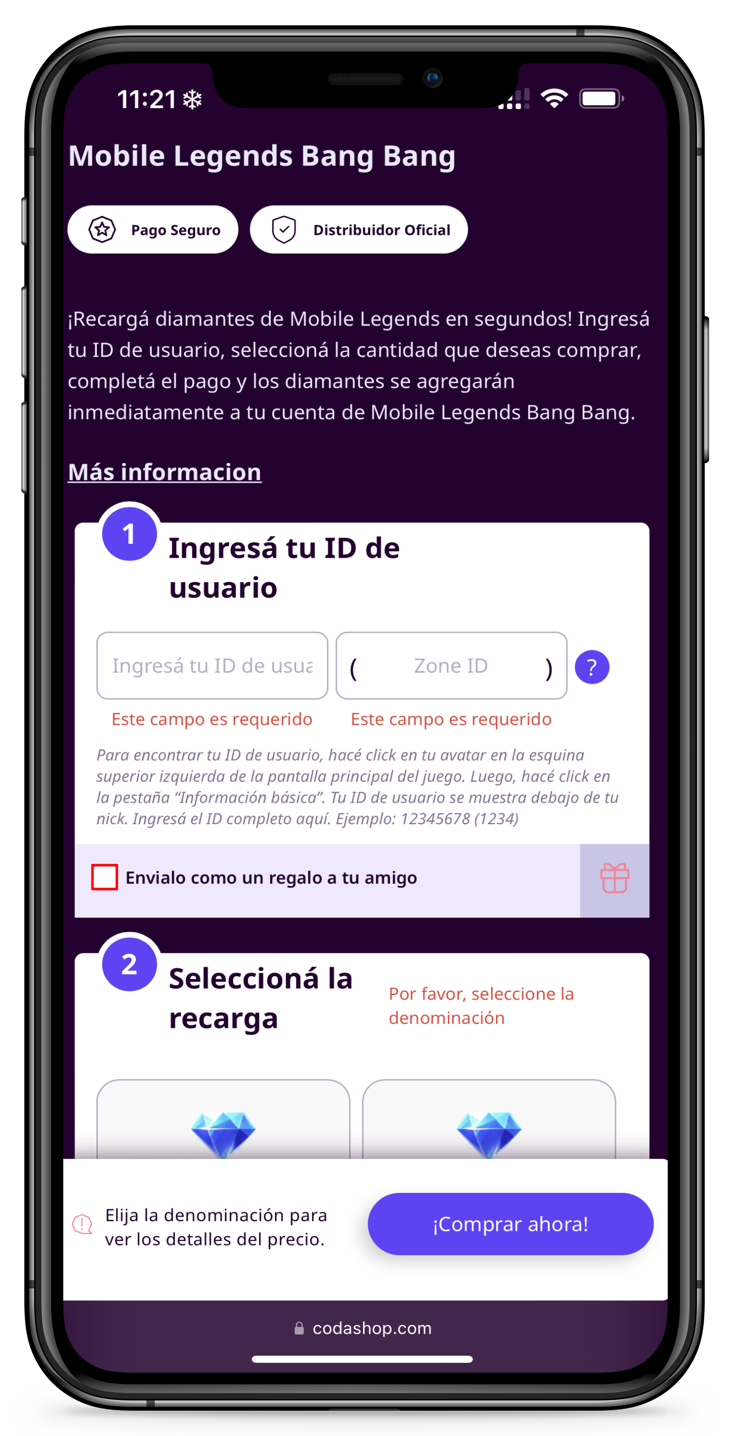 ¡La función de tarjeta de regalo ya está disponible en Codashop ...